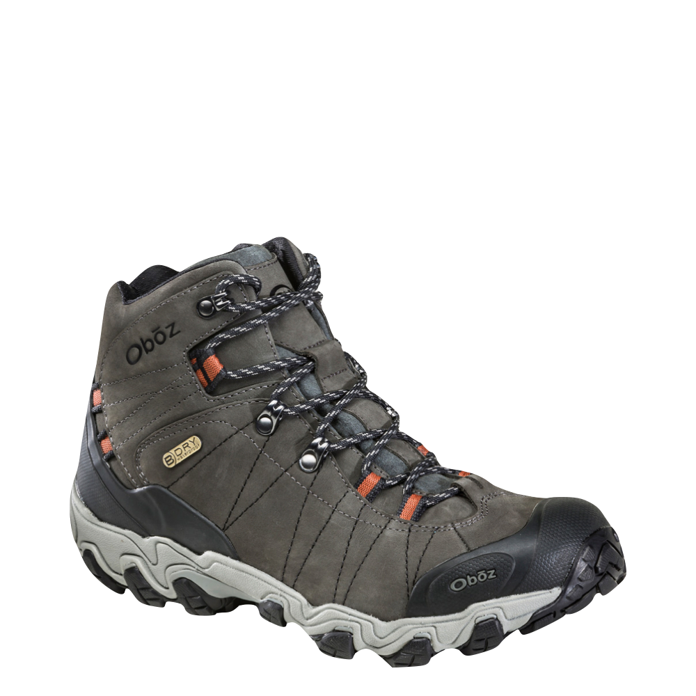 Oboz Men's Bridger Mid Waterproof Hiking Boot in Raven