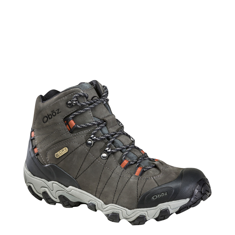 Oboz Men's Bridger Mid Waterproof Hiking Boot in Raven â V&A Bootery INC