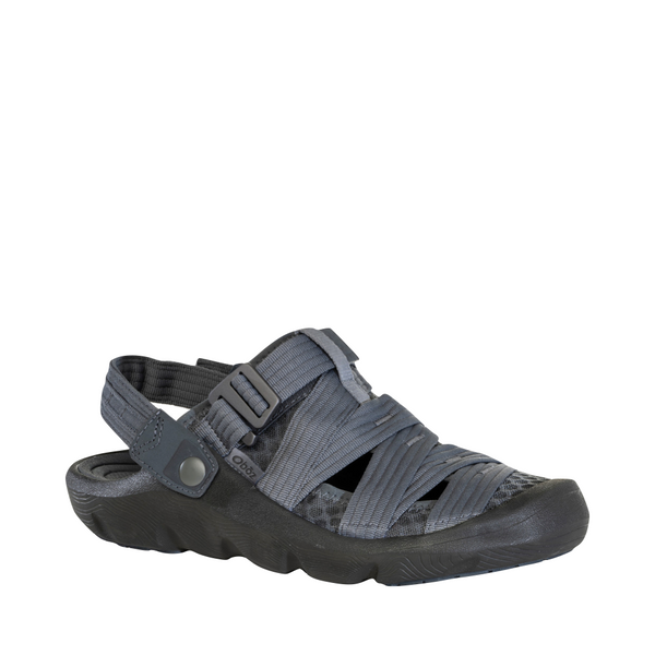 Oboz Men's Whakatā Trail Closed Toe Sandal in Storm Cloud Grey