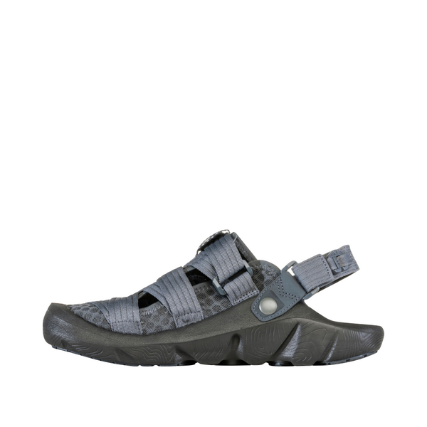 Oboz Men's Whakatā Trail Closed Toe Sandal in Storm Cloud Grey