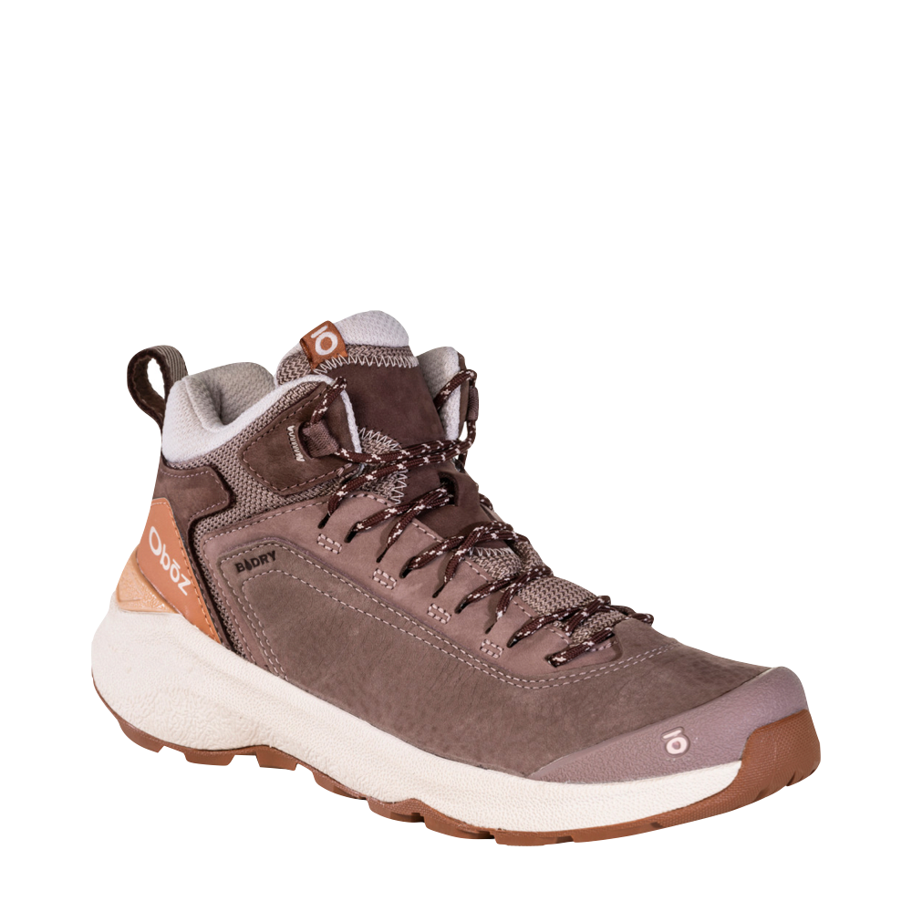 Toe view of Oboz Cottonwood Mid Waterproof Hiking Boots for women.