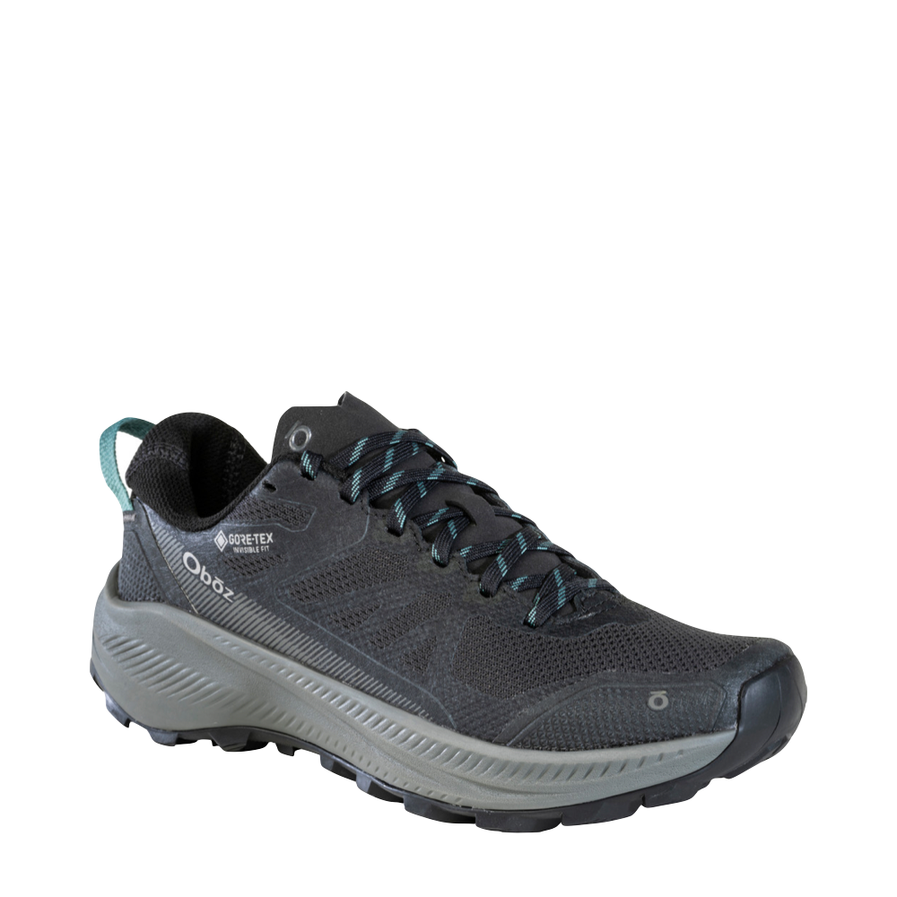 Mudguard and Toe view of Oboz Katabatic LT Low GTX Waterproof Hiker for women.