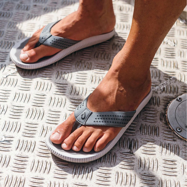 OluKai Men's Ulele Thong Flip Sandal in Stone
