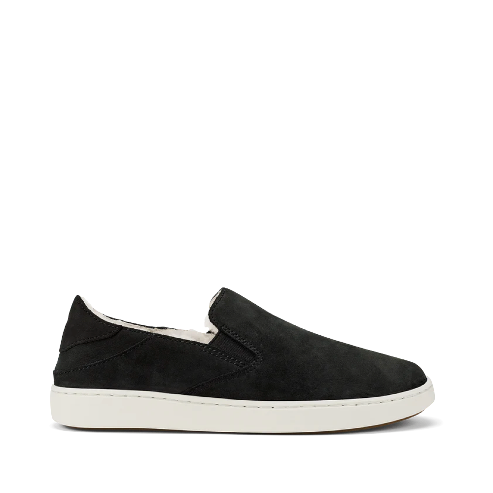Side (right) view of OluKai Pehuea Cozy Sneaker for women.