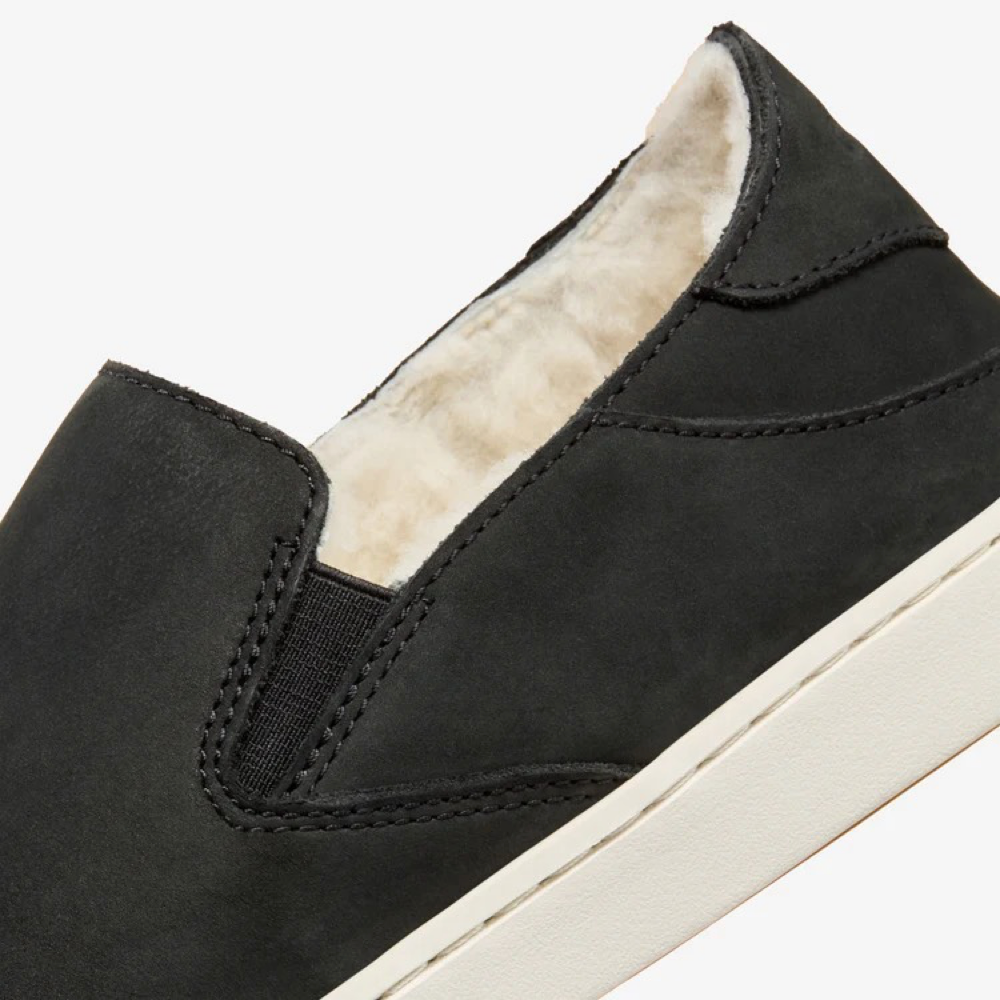 Detail view of OluKai Pehuea Cozy Sneaker for women.