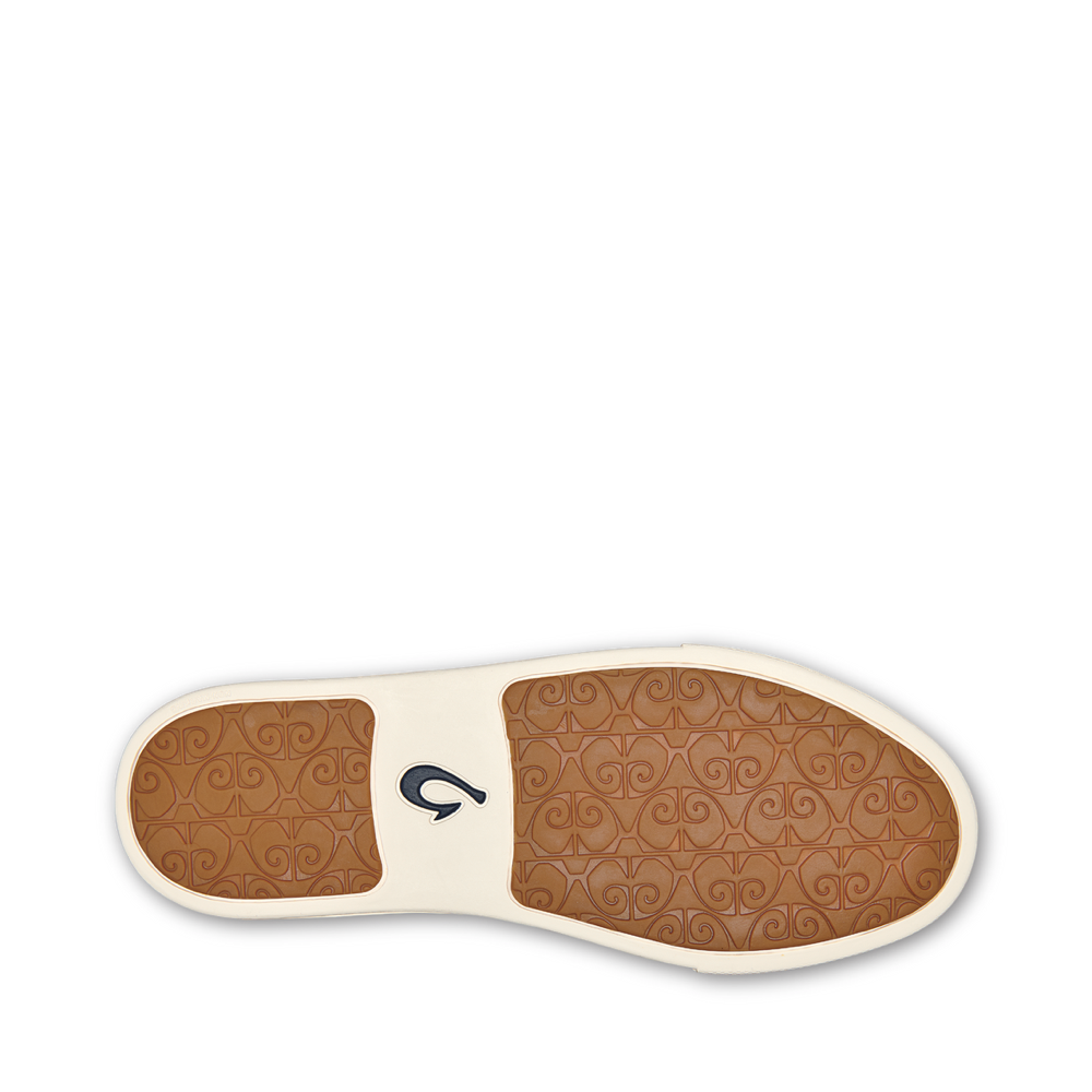 OluKai Women's Pehuea Lī ‘Ili Leather Sneaker in White