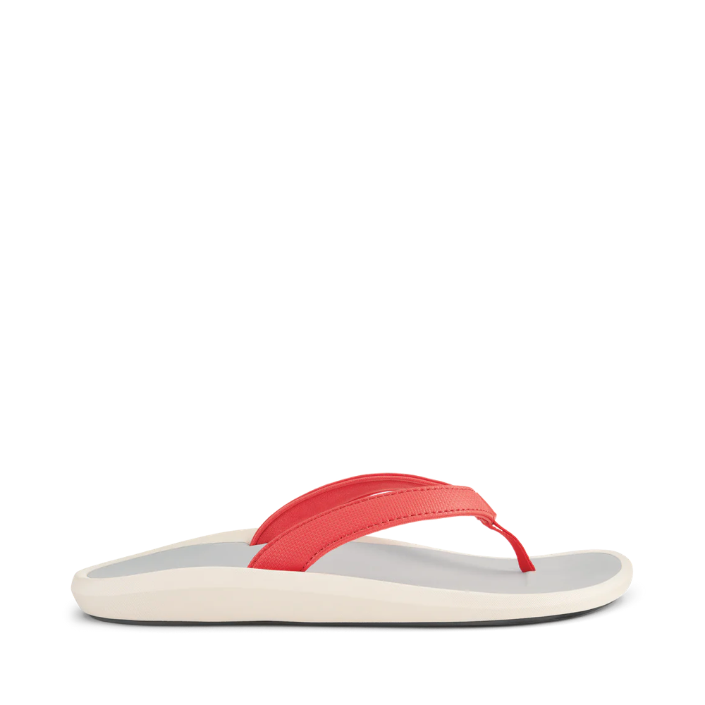 OluKai Women's Pī‘oe Flip Sandal (Hot Coral or Lanai Breeze Teal)