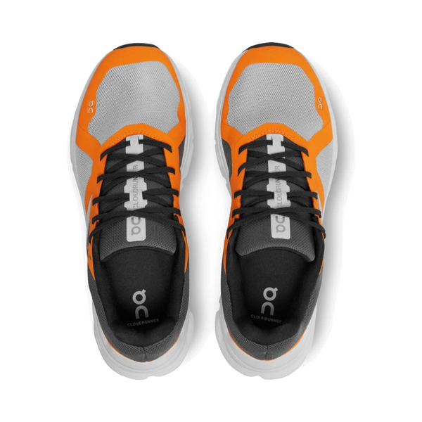 On Men's Cloudrunner Sneaker in Frost/Tumeric