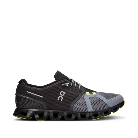 On Men's Cloud 5 Sneaker in Magnet/Fossil