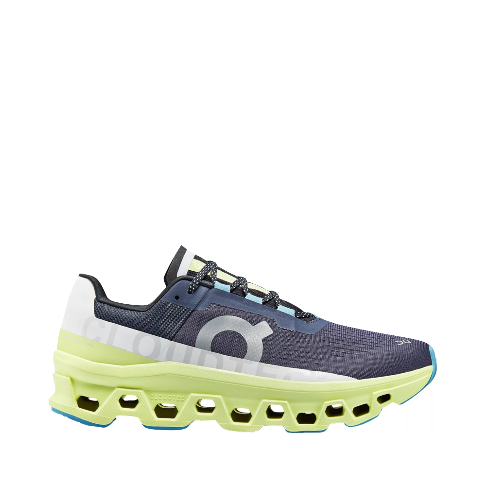 On Men's Cloudmonster Running Sneaker in Iron/Hay