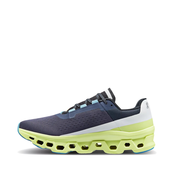On Men's Cloudmonster Running Sneaker in Iron/Hay