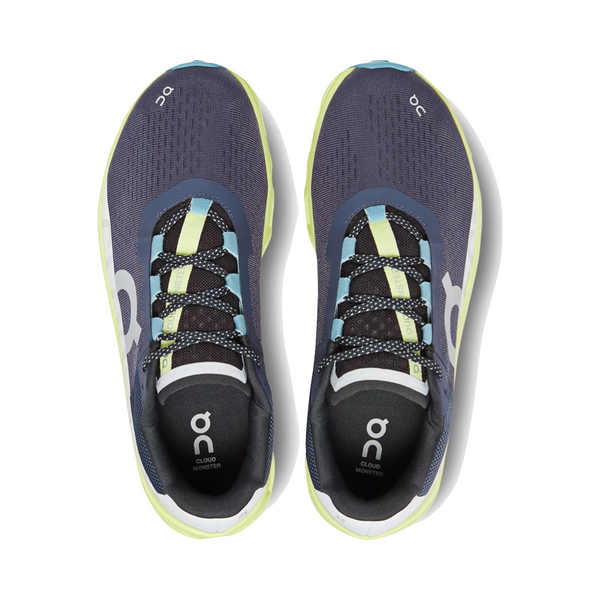 On Men's Cloudmonster Running Sneaker in Iron/Hay