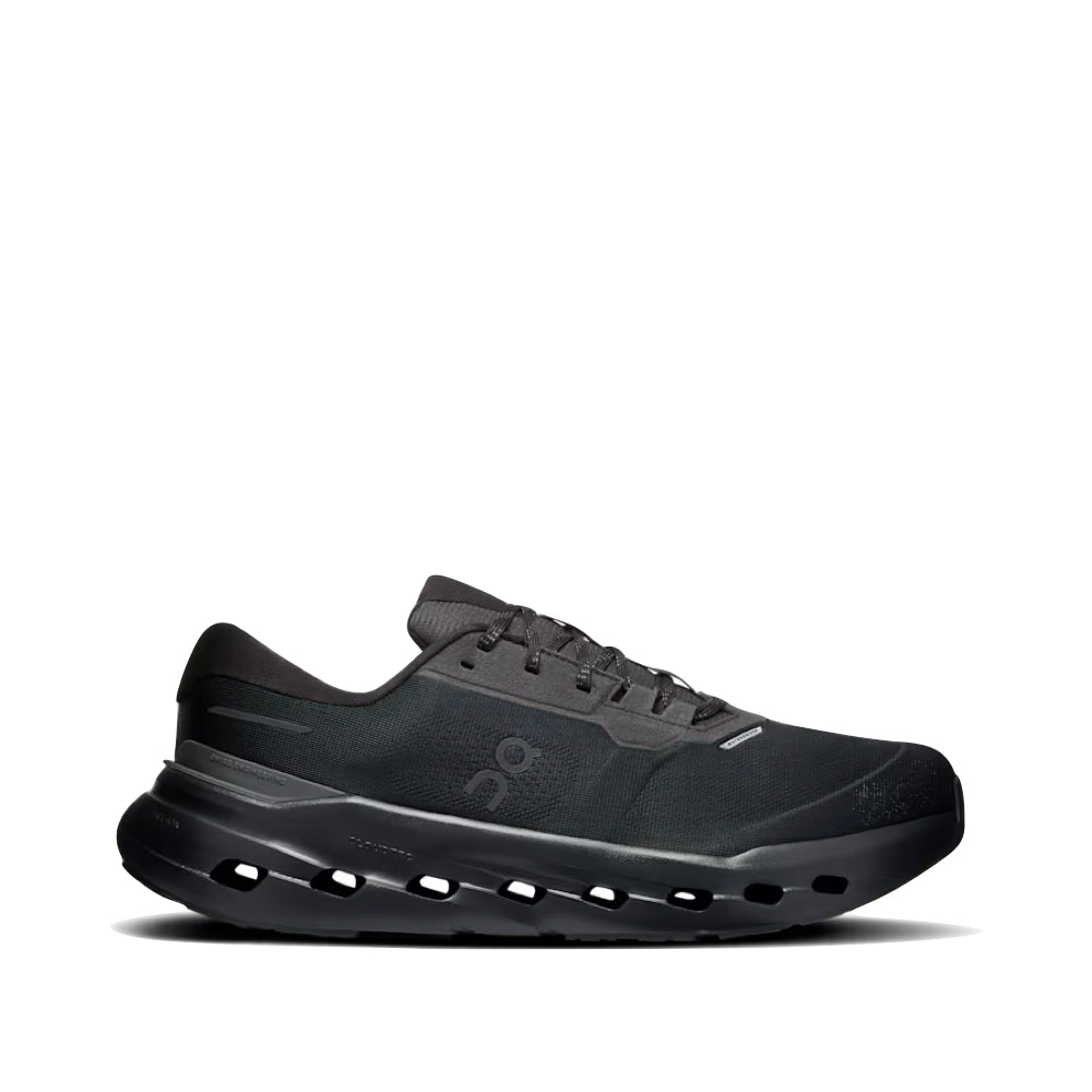 Side (right) view of On Cloudrunner 3 Waterproof Sneaker for men.