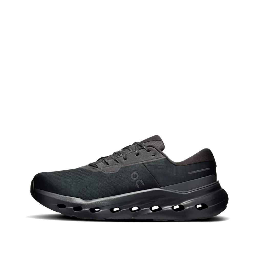 Side (left) view of On Cloudrunner 3 Waterproof Sneaker for men.