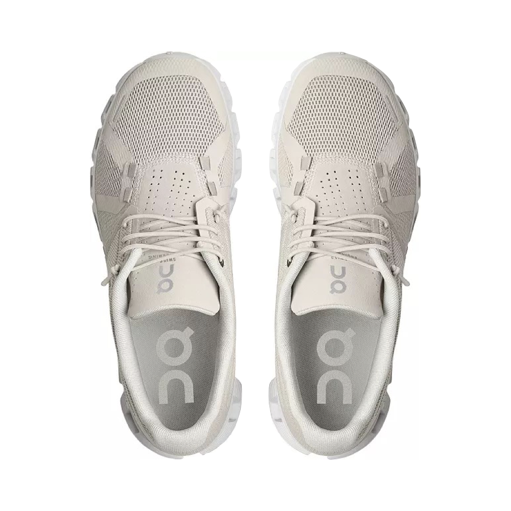 On Women's Cloud 5 Sneaker in Pearl/White