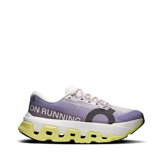 Side (left) view of On Cloudmoster 3 Hyper Sneaker for women.