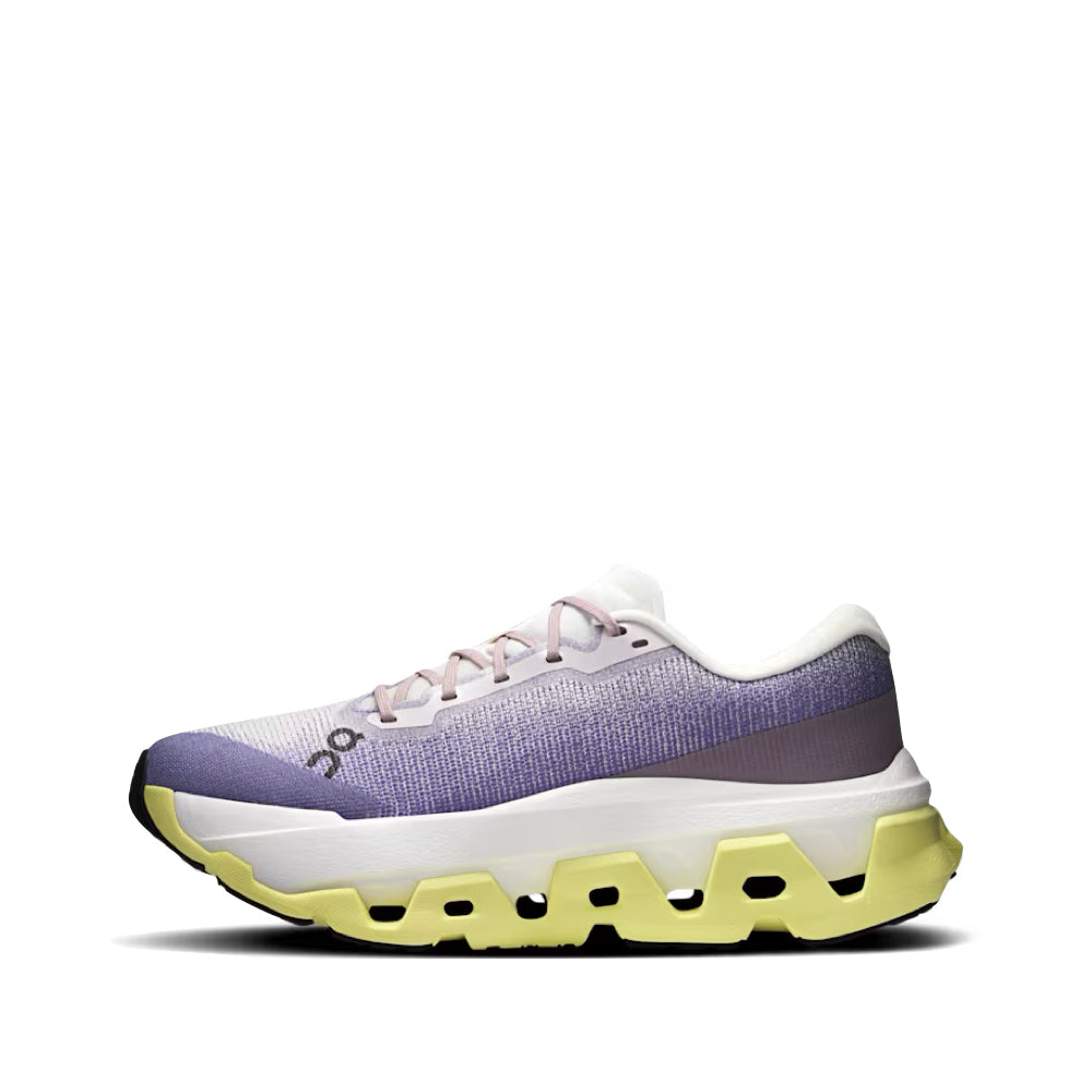 Side (left) view of On Cloudmoster 3 Hyper Sneaker for women.