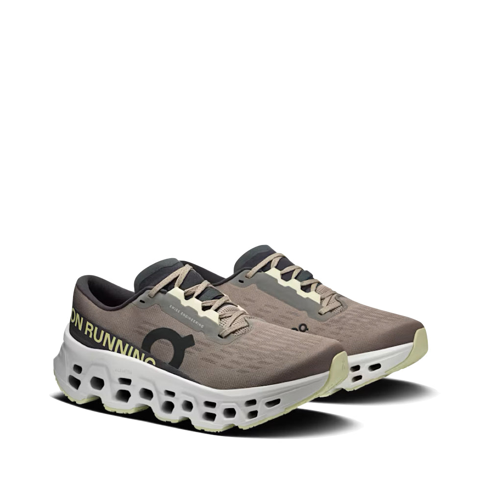 Mudguard and Toe view of On Cloudmonster 3 Sneaker for women.