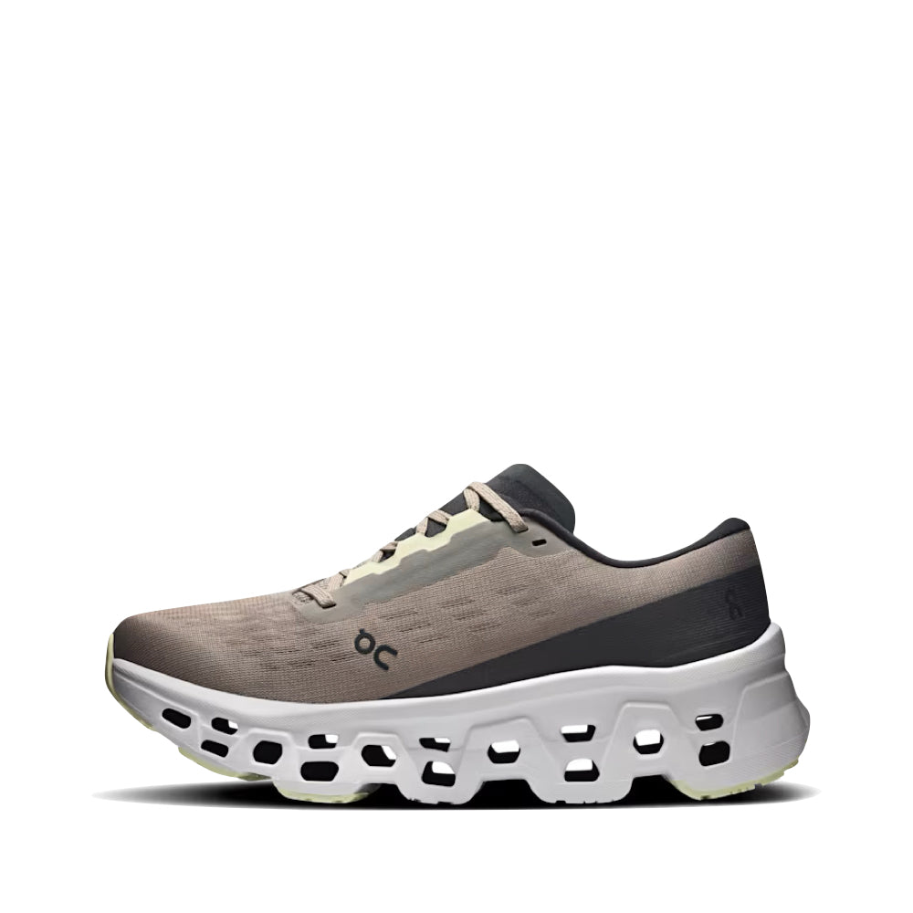 Side (left) view of On Cloudmonster 3 Sneaker for women.