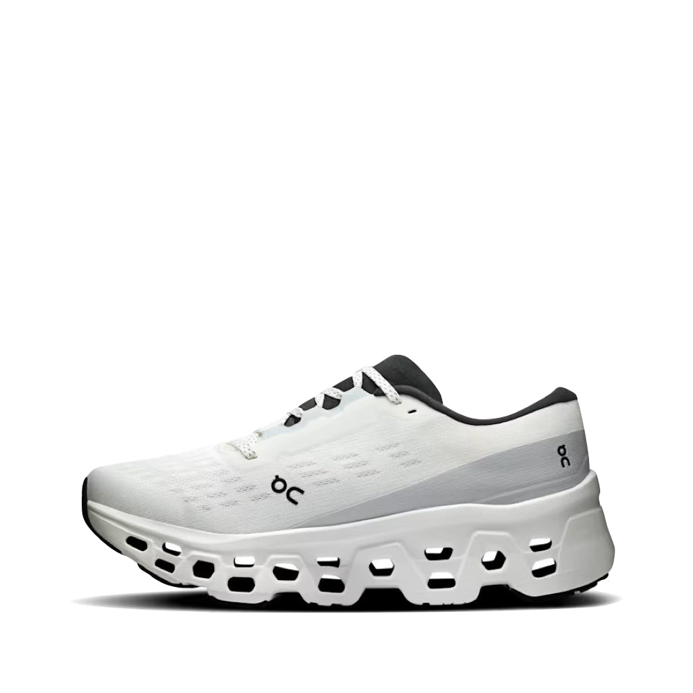Side (left) view of On Cloudmonster 3 Sneaker for women.