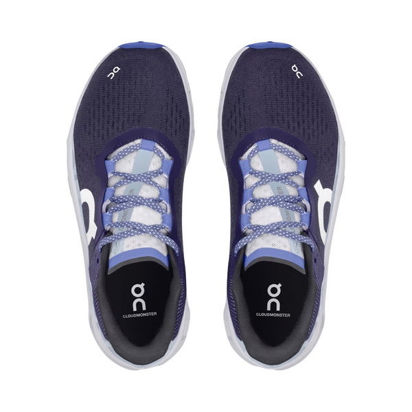 On Women's Cloudmonster Running Sneaker in Acai/Lavender