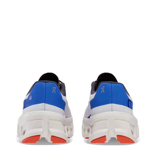 On Women's Cloudmonster Running Sneaker in Frost/Cobalt