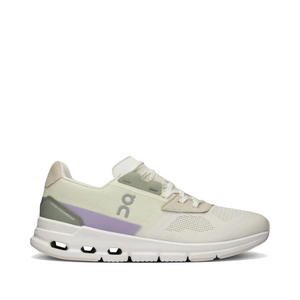 On Women's Cloudrift Running Sneaker in Undyed White/Wisteria