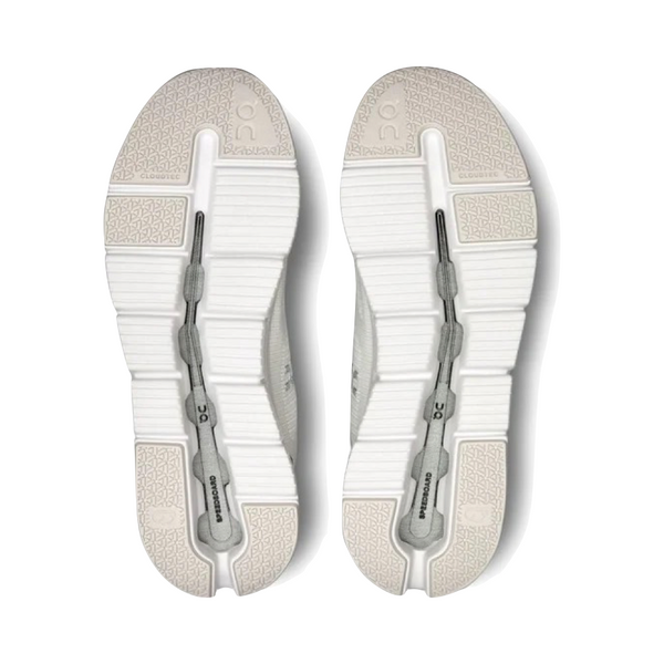 On Women's Cloudrift Running Sneaker in Undyed White/Wisteria