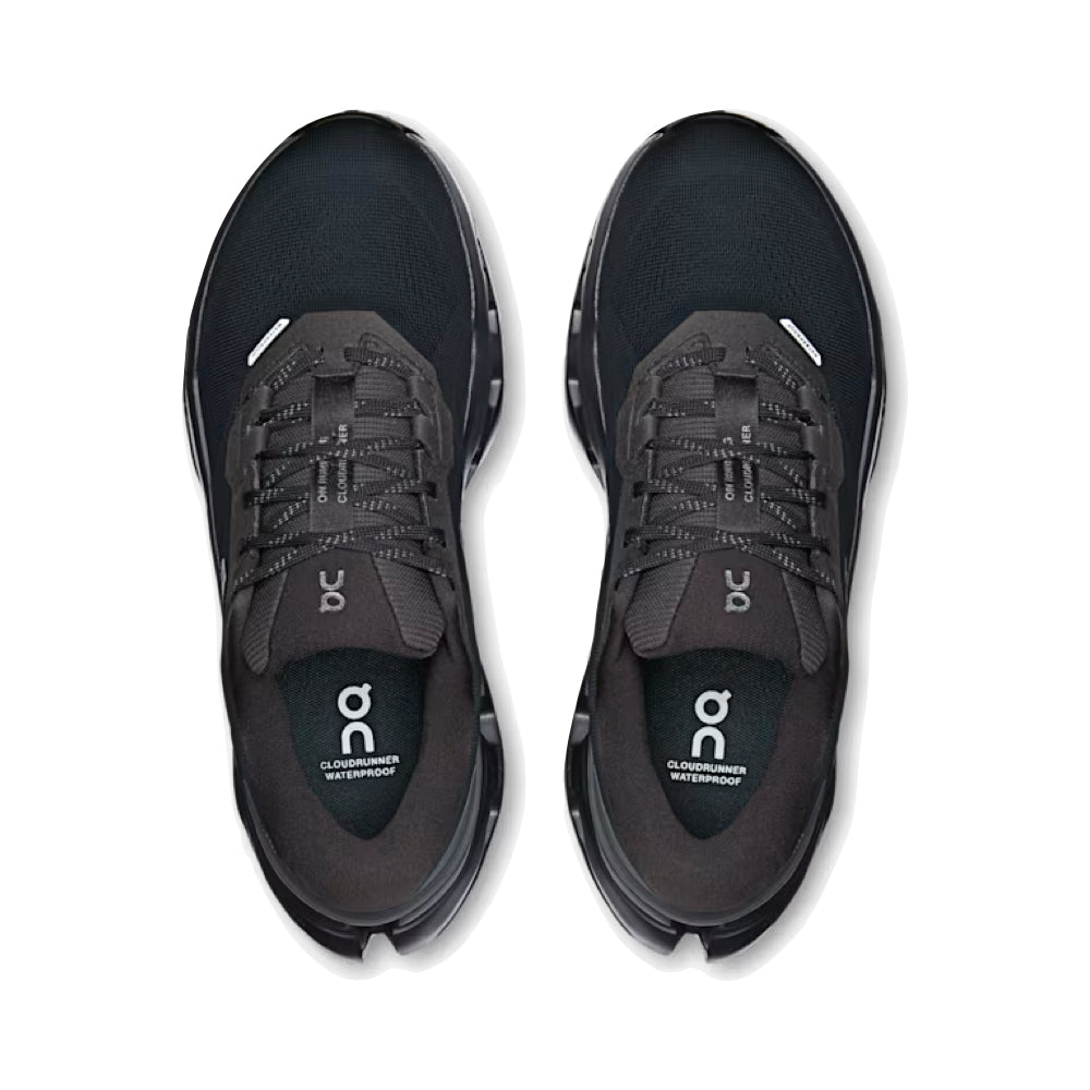 Top-down view of On Cloudrunner 3 Waterproof Sneaker for women.