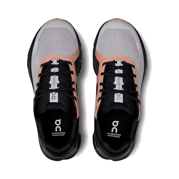 On Women's Cloudrunner Waterproof Sneaker in Fade/Black