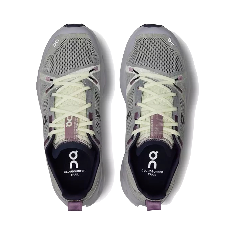Top-down view of On Cloudsurfer Trail Sneaker for women.
