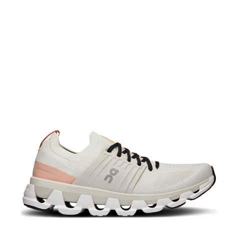 On Women's Cloudswift 3 Sneaker in Ivory/Rose