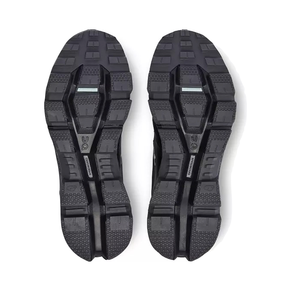 On Women's Cloudwander Waterproof Low Hiking Shoes in Black/Eclipse