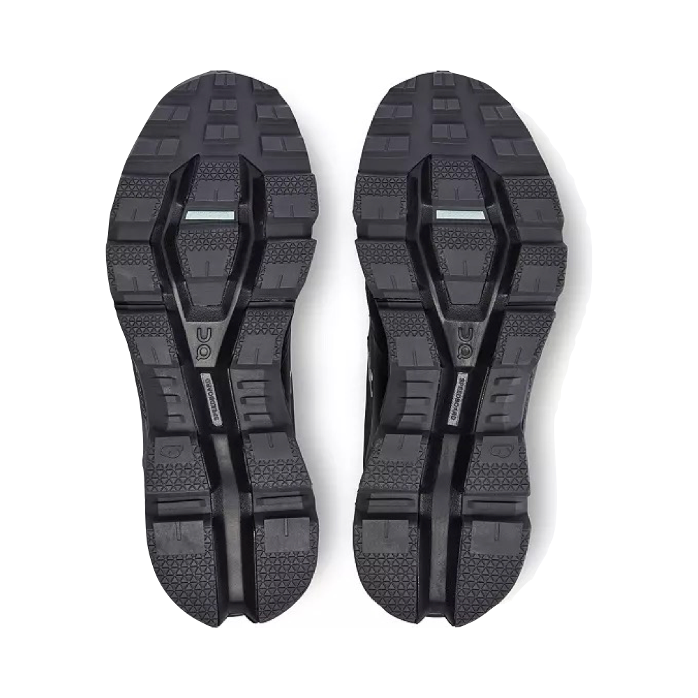 Bottom view of On Cloudwander Waterproof Low Hiking Shoe for women.