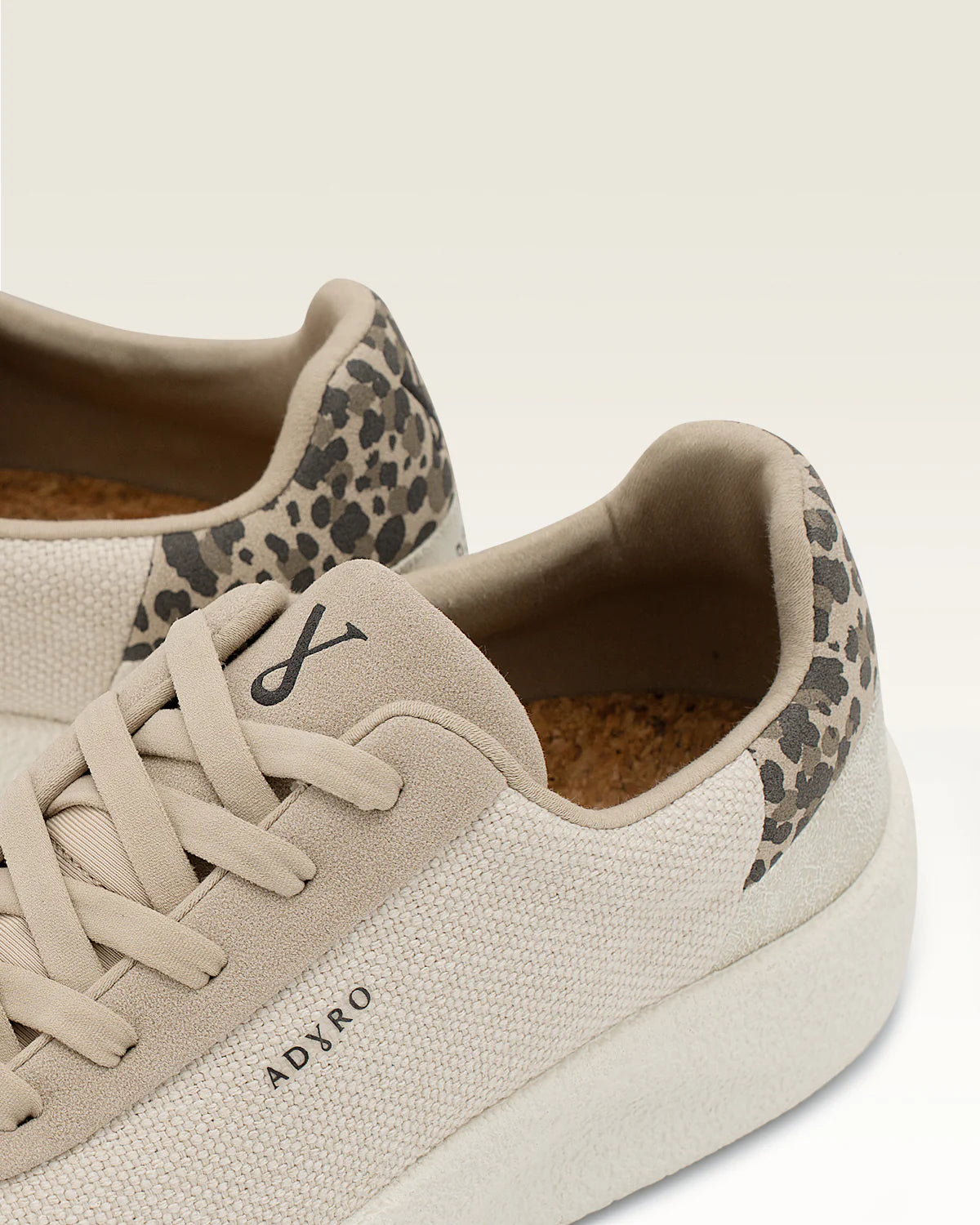 Adyro Women's Prima Lace Sneaker in Cheetah Beige
