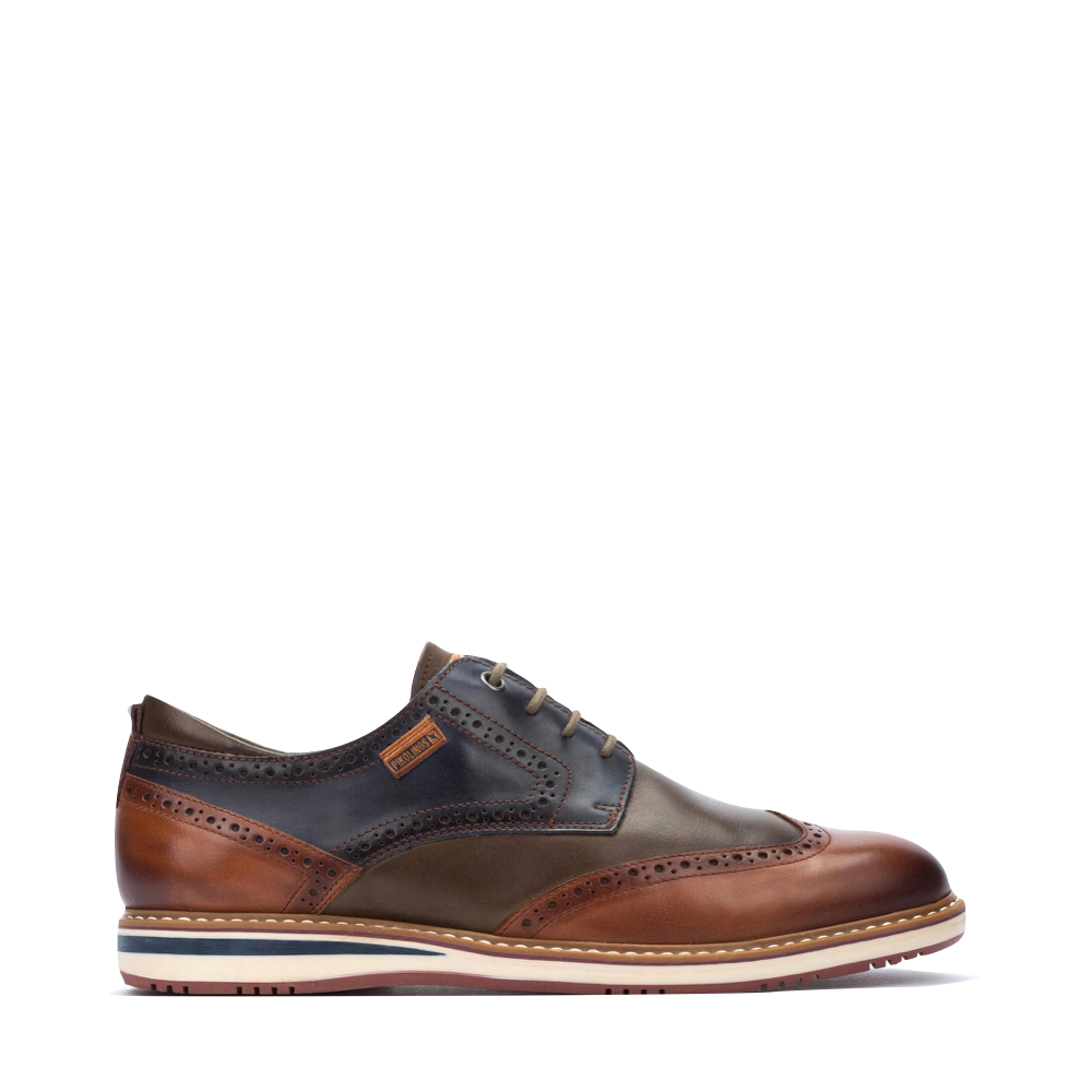 Pikolinos Men's Avila Leather Wingtip Lace Shoe (Brandy)