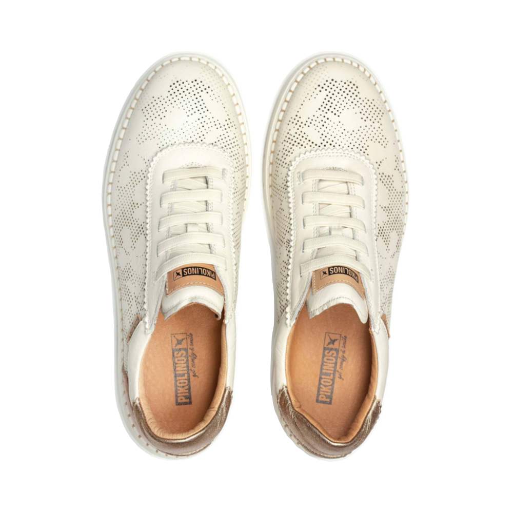 Top-down view of Pikolinos Arenas Perfed Leather Sneaker for women.