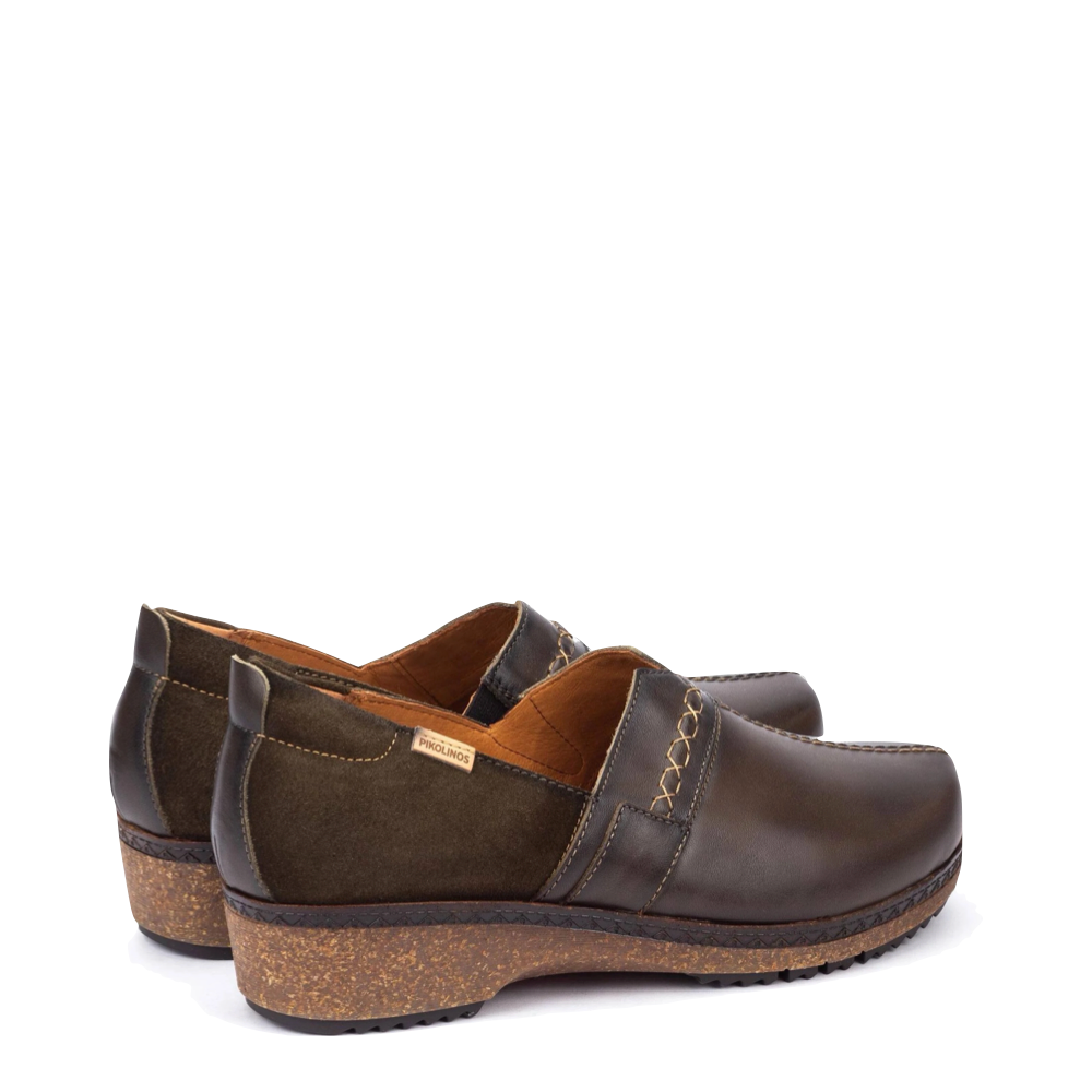 Heel view of Pikolinos Granada Clog for women.