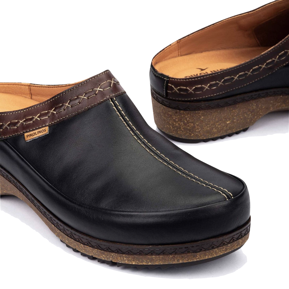 Detail view of Pikolinos Granada Open Back Clog for women.