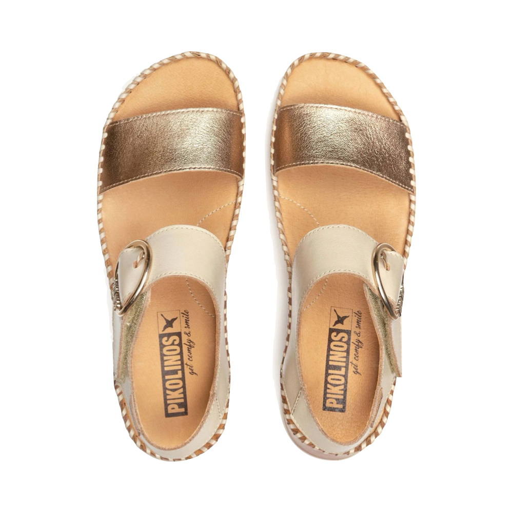 Top-down view of Pikolinois Marina Sandal for women.
