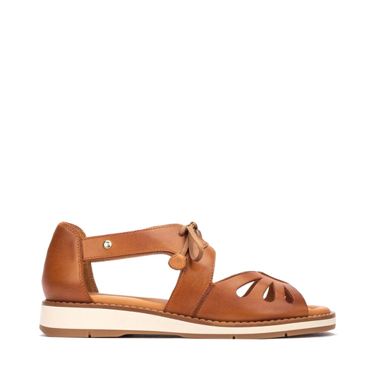 Side (right) view of Pikolinos Roquetas Lace Sandal for women.