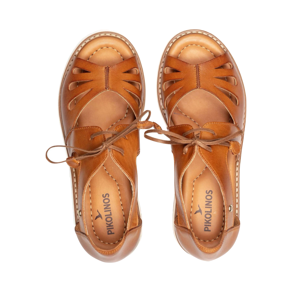 Top-down view of Pikolinos Roquetas Lace Sandal for women.