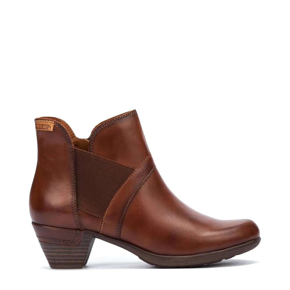 Pikolinos Women's Rotterdam Heeled Ankle Boot in Cuero Tan