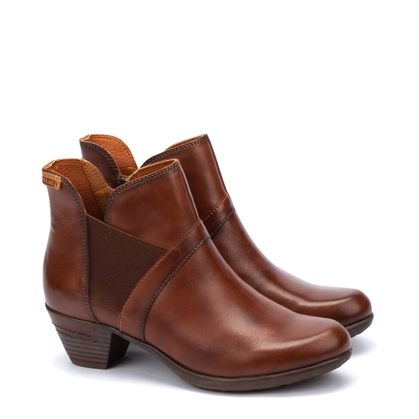 Pikolinos Women's Rotterdam Heeled Ankle Boot in Cuero Tan