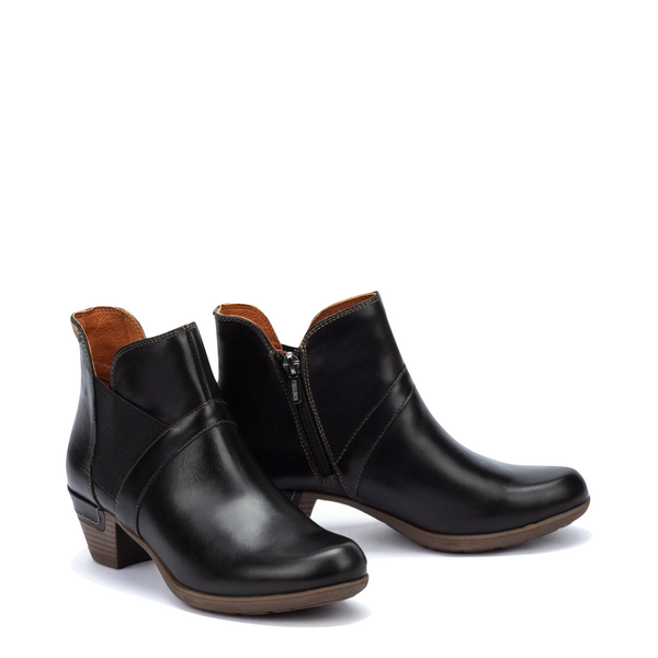 Pikolinos Women's Rotterdam Heeled Ankle Boot in Black