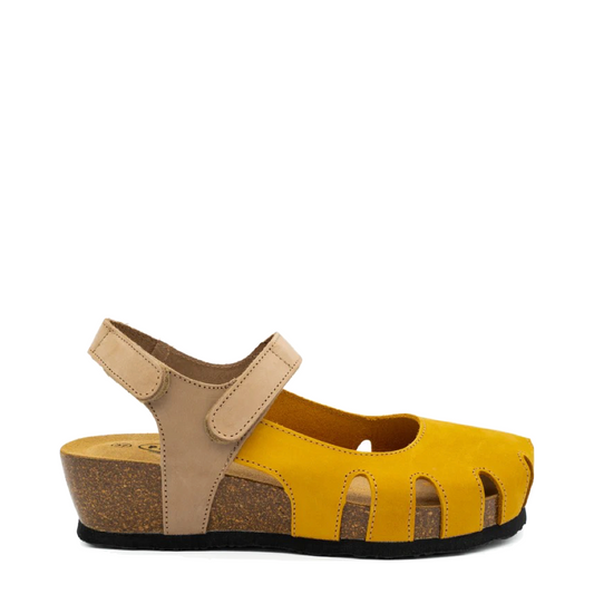 Side (right) view of Plakton Amy Closed Toe Sandal for women.