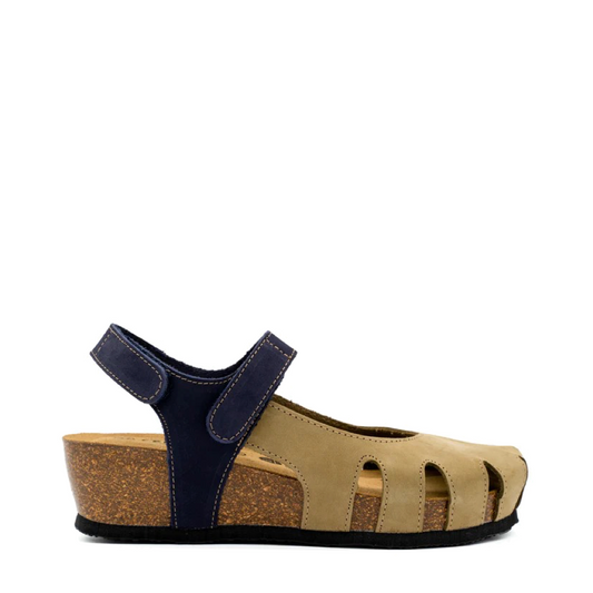 Side (right) view of Plakton Amy Closed Toe Sandal for women.