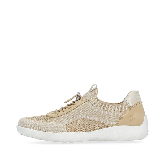 Remonte Women's Liv 18 Knit Sneaker in Vanilla/Tan