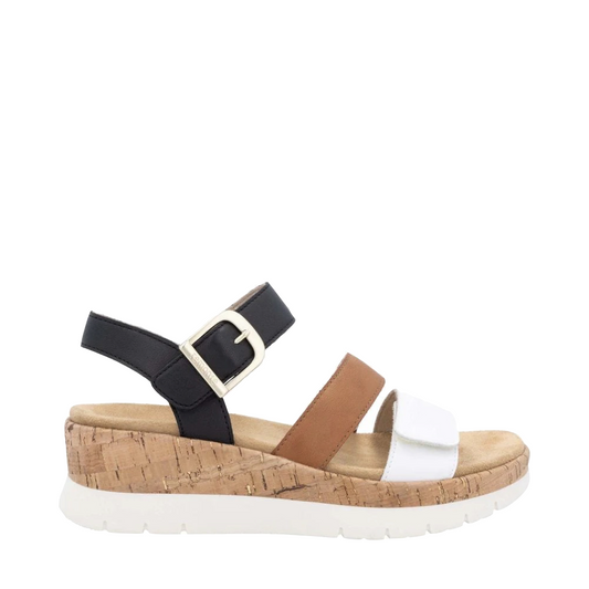 Side (right) view of Remonte Gizela 50 Wedge Sandal for women.