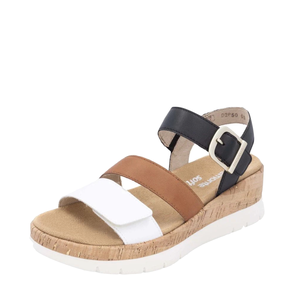 Toe view of Remonte Gizela 50 Wedge Sandal for women.